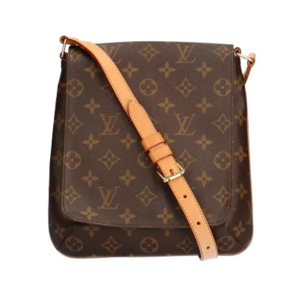 Louis Vuitton Musette Salsa Monogram Shoulder Bag Brown